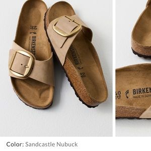 New - Birkenstock Madrid Big Buckle in Sandcastle sz 39 (8-8.5 US) No box